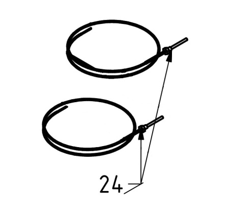 Термопара  "K" Ni-CrNi 450C, L=650m R6x80mm